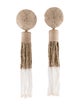 Mignonne Gavigan Bead & Leather Tassel Earrings