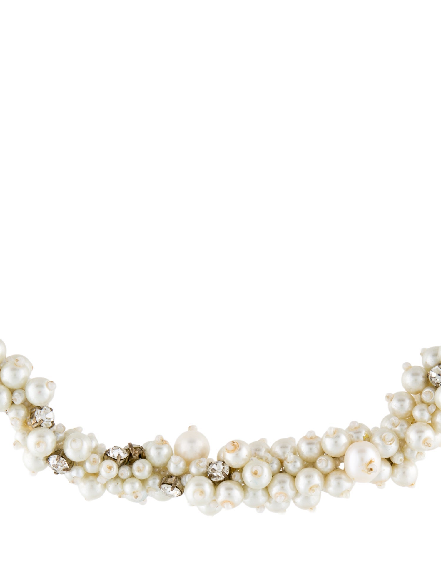 Mignonne Gavigan Faux Pearl & Crystal Choker Necklace
