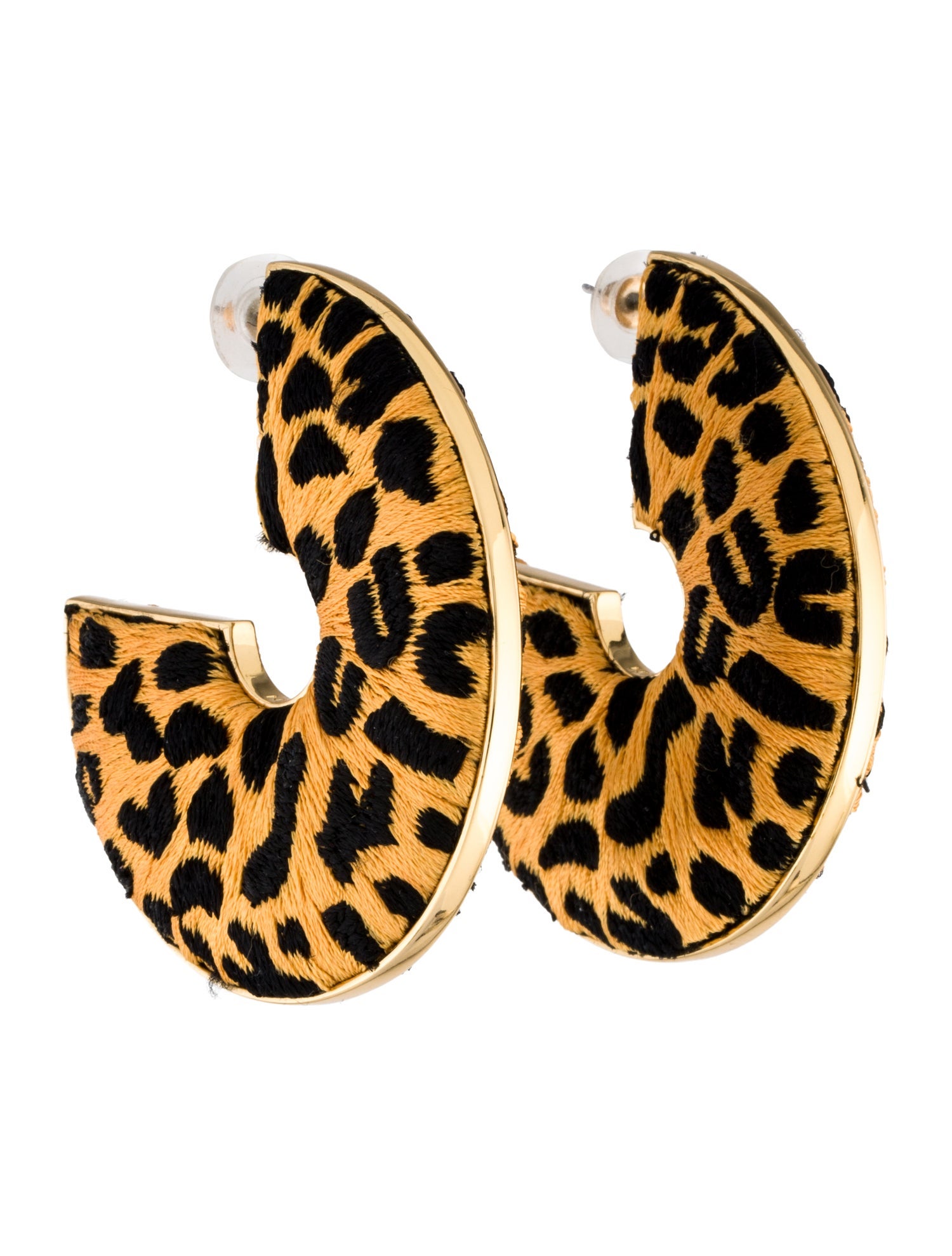 Mignonne Gavigan Thread Leopard Hoop Earrings