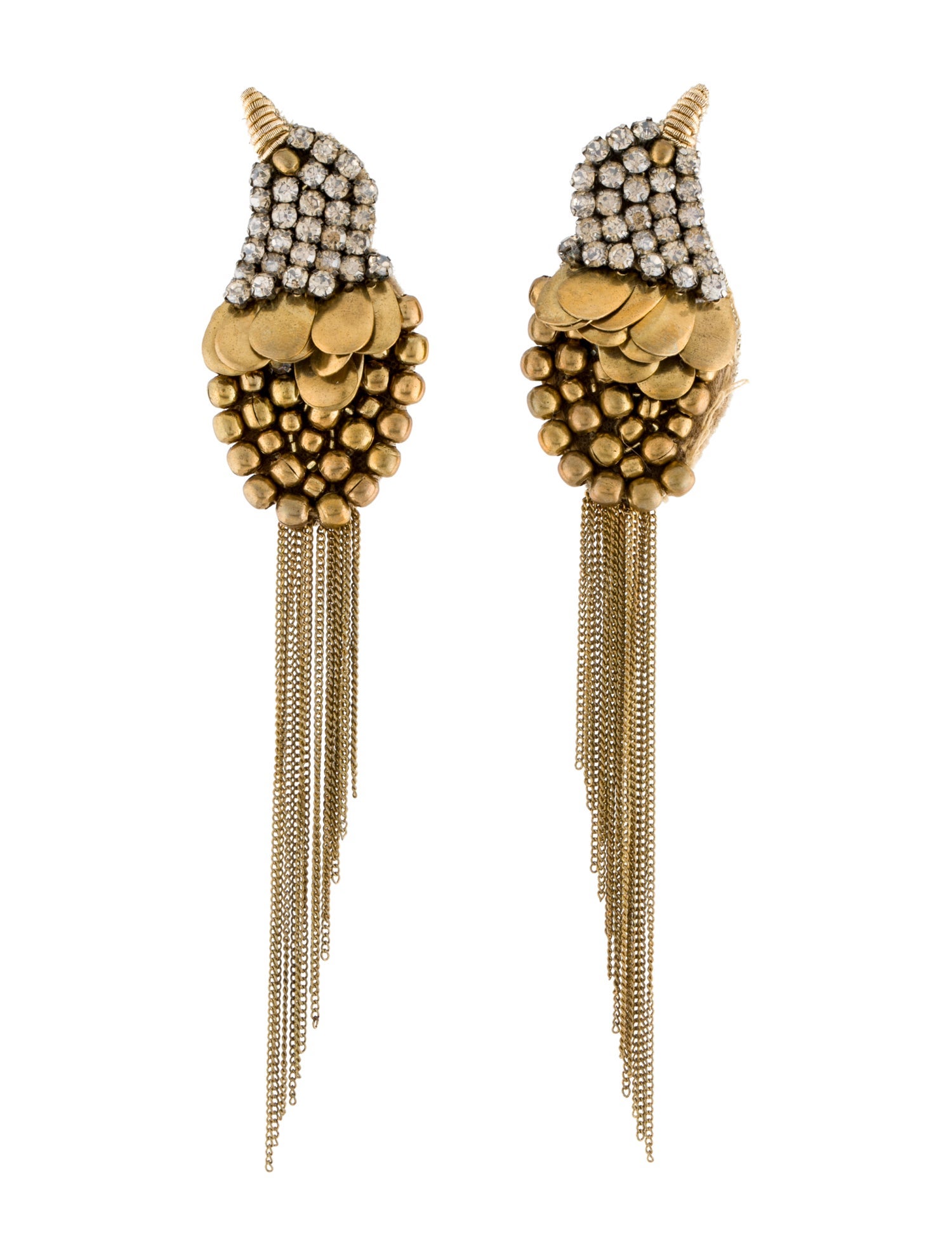 Mignonne Gavigan Leather & Crystal Brid Drop Earrings