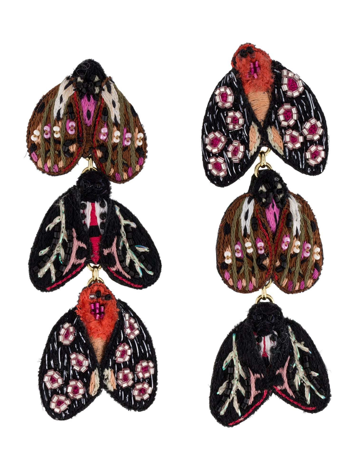 Mignonne Gavigan Bead & Fabric Drop Earrings