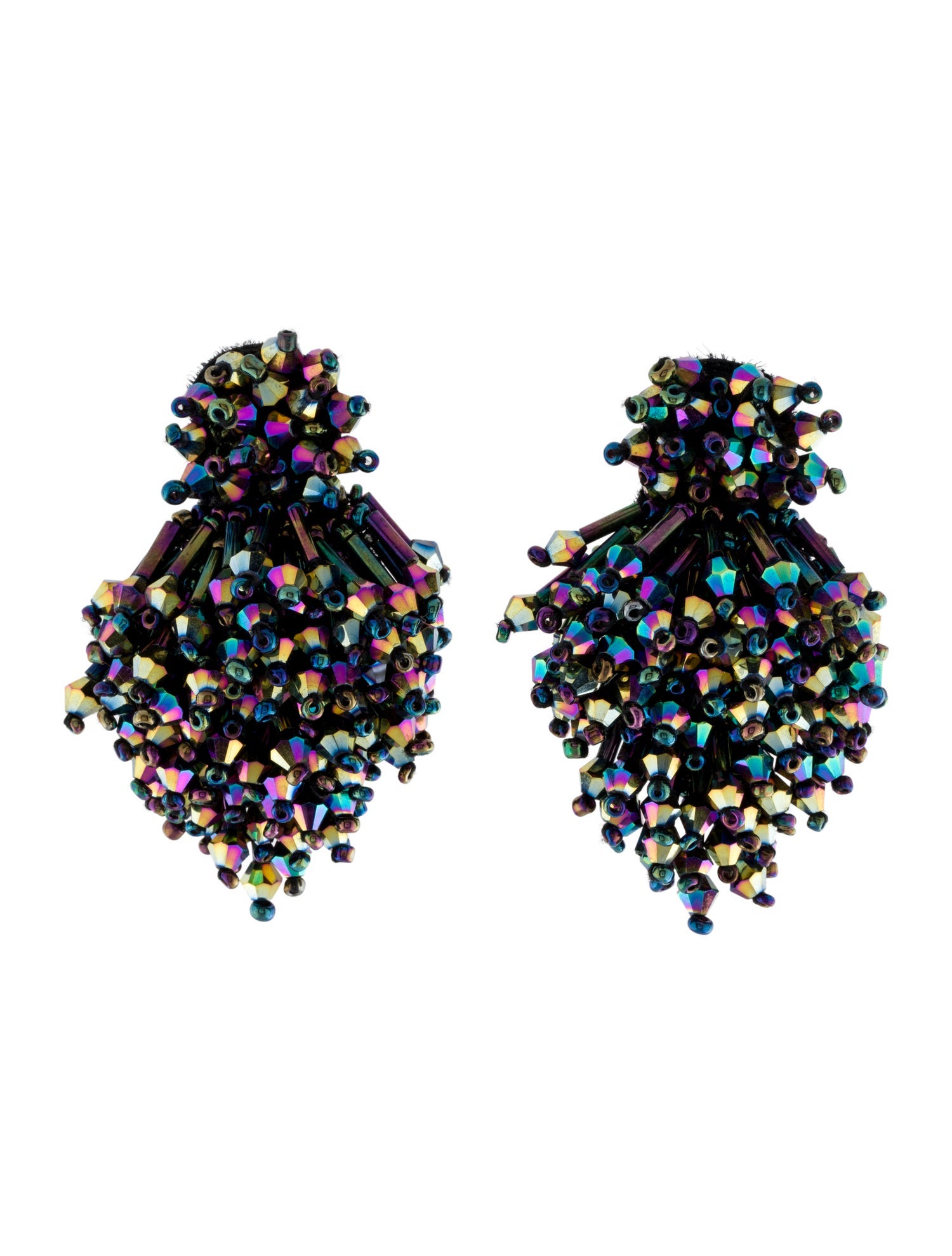 Mignonne Gavigan Glass Bead & Leather Burst Stud Earrings