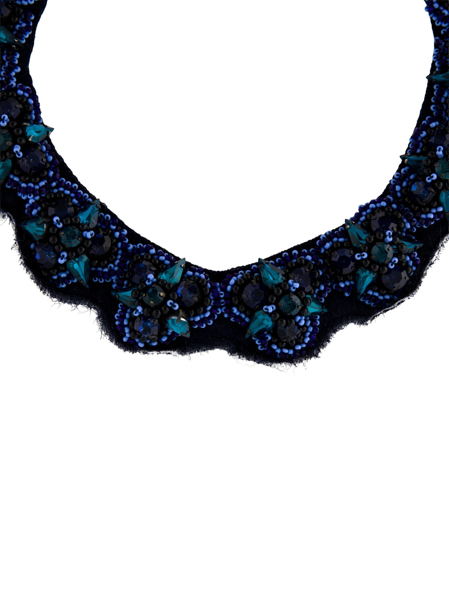 Mignonne Gavigan Crystal & Fabric Collar Necklace