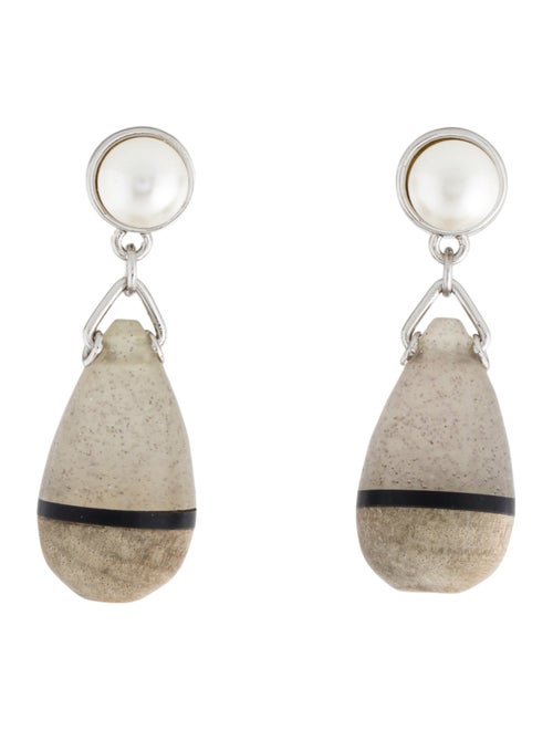 Mignonne Gavigan Faux Pearl and Resin Drop Earrings