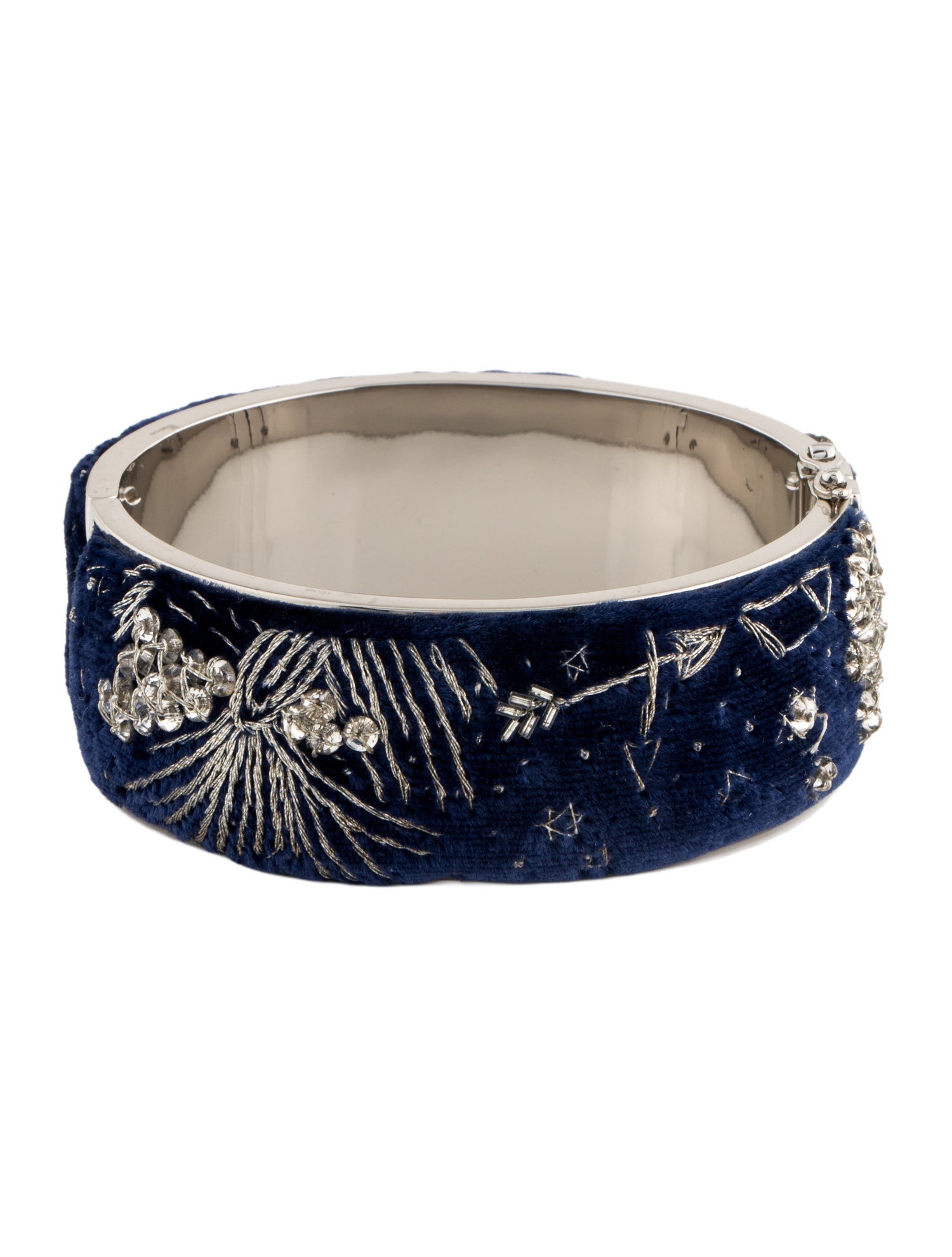 Mignonne Gavigan Velvet & Beaded Bangle Bracelet