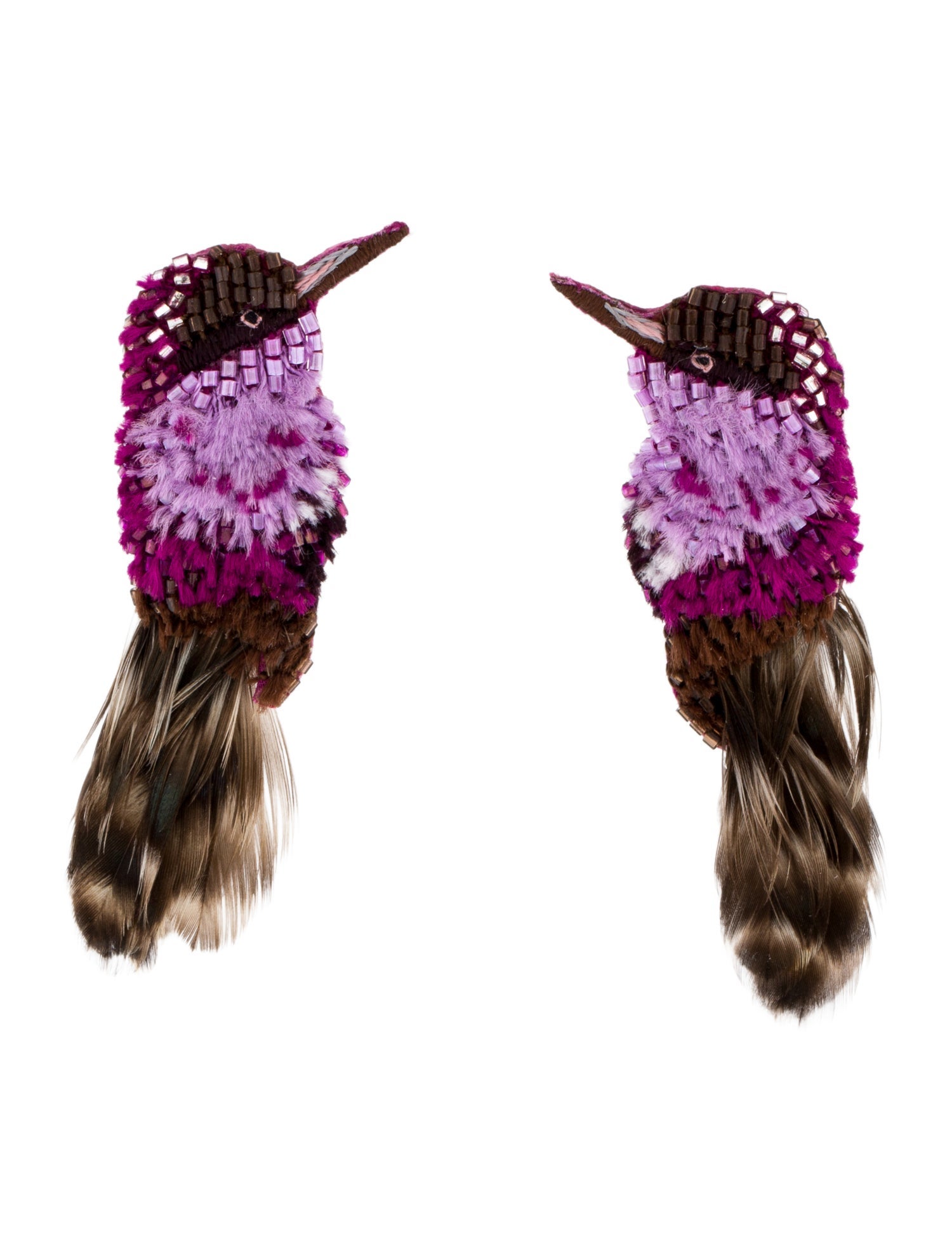 Mignonne Gavigan Bead & Crystal Bird Drop Earrings