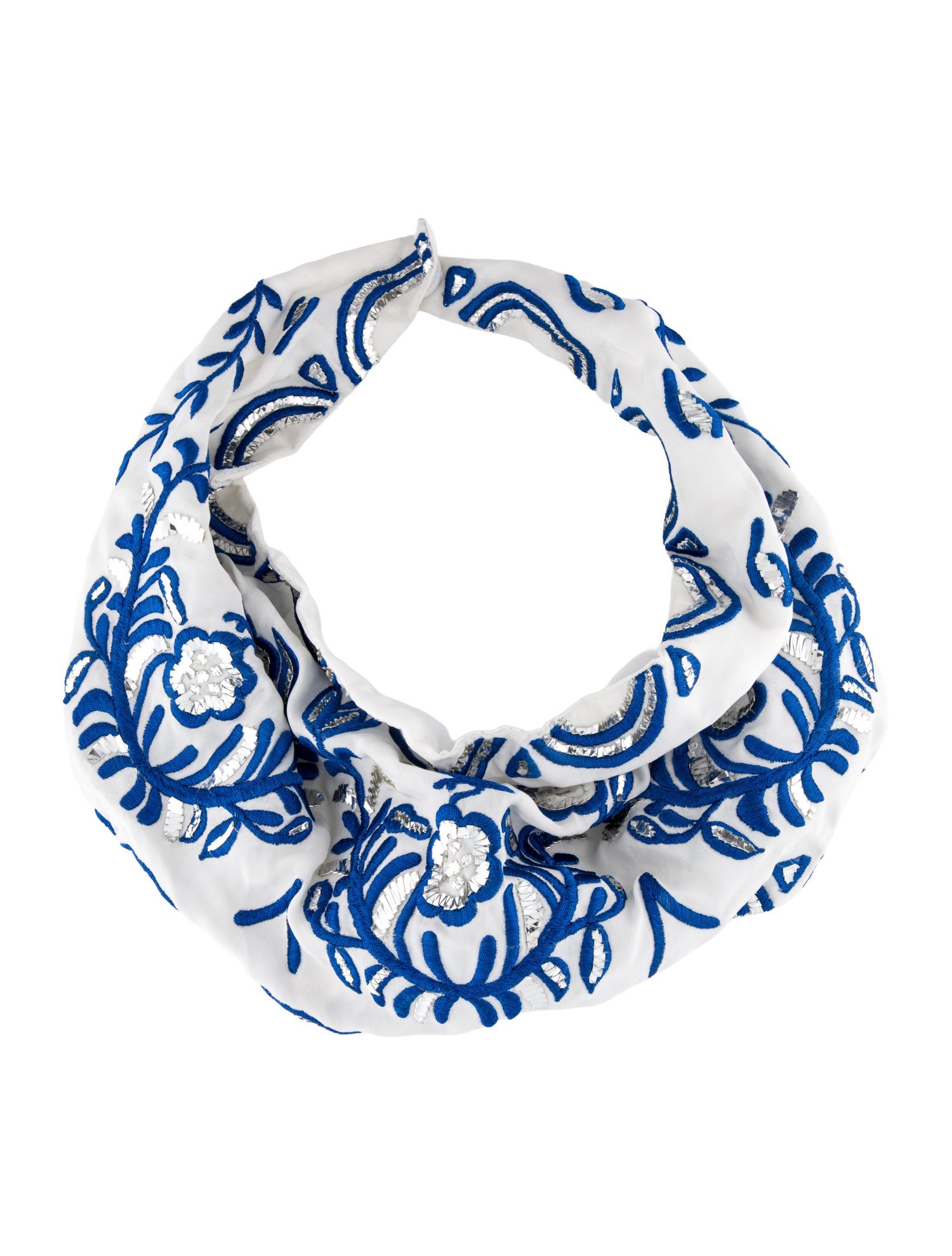 Mignonne Gavigan Thread & Sequins Bird Scarf Collar Necklace