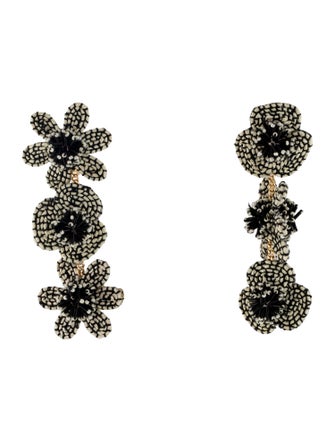 Mignonne Gavigan Glass Bead & Raffia Charlie Drop Earrings