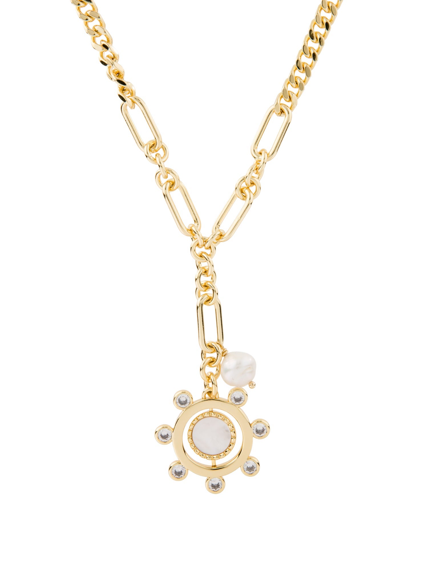 Mignonne Gavigan Mother of Pearl & Pearl Gracie Charm Pendant Necklace