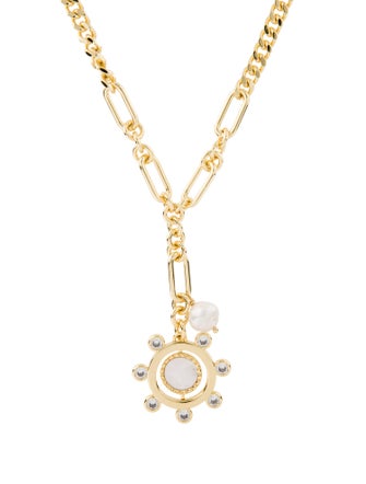 Mignonne Gavigan Mother of Pearl & Pearl Gracie Charm Pendant Necklace