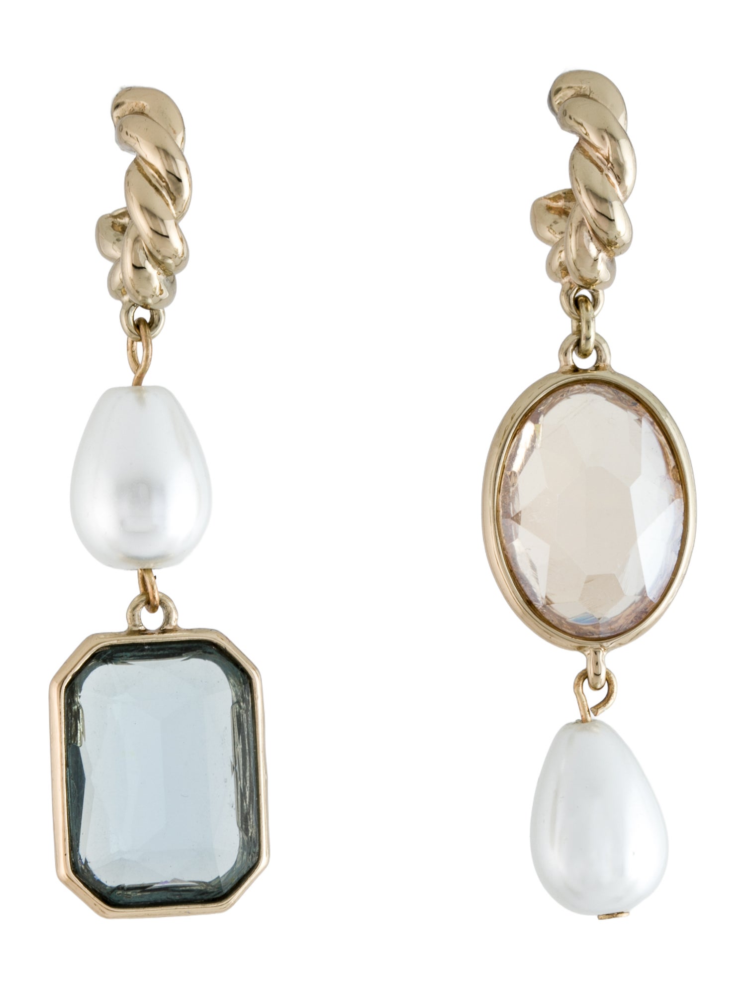 Mignonne Gavigan Faux Pearl & Crystal Drop Earrings