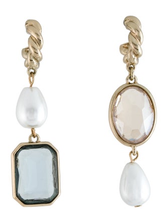 Mignonne Gavigan Faux Pearl & Crystal Drop Earrings