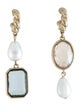 Mignonne Gavigan Faux Pearl & Crystal Drop Earrings