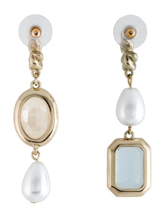 Mignonne Gavigan Faux Pearl & Crystal Drop Earrings