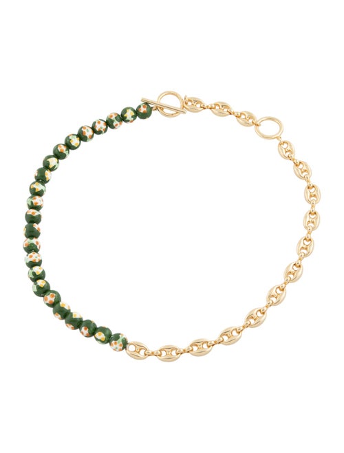 Mignonne Gavigan Beaded "Jordyn" Chain Collar Necklace