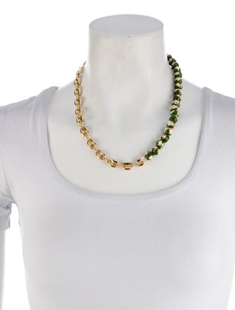 Mignonne Gavigan Beaded "Jordyn" Chain Collar Necklace