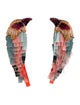 Mignonne Gavigan Bead, Sequins & Leather Bird Drop Earrings
