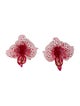 Mignonne Gavigan Fabric & Bead Orchid Earrings