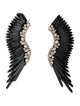 Mignonne Gavigan Crystal,Leather & Sequins Mega Madeline Winged Drop Earrings