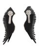 Mignonne Gavigan Crystal,Leather & Sequins Mega Madeline Winged Drop Earrings