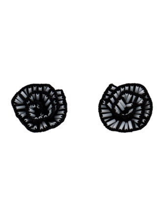 Mignonne Gavigan Leather Fabric & Bead Swirl Stud Bracelet