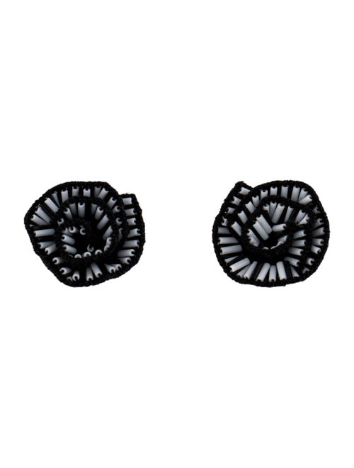 Mignonne Gavigan Leather Fabric & Bead Swirl Stud Bracelet