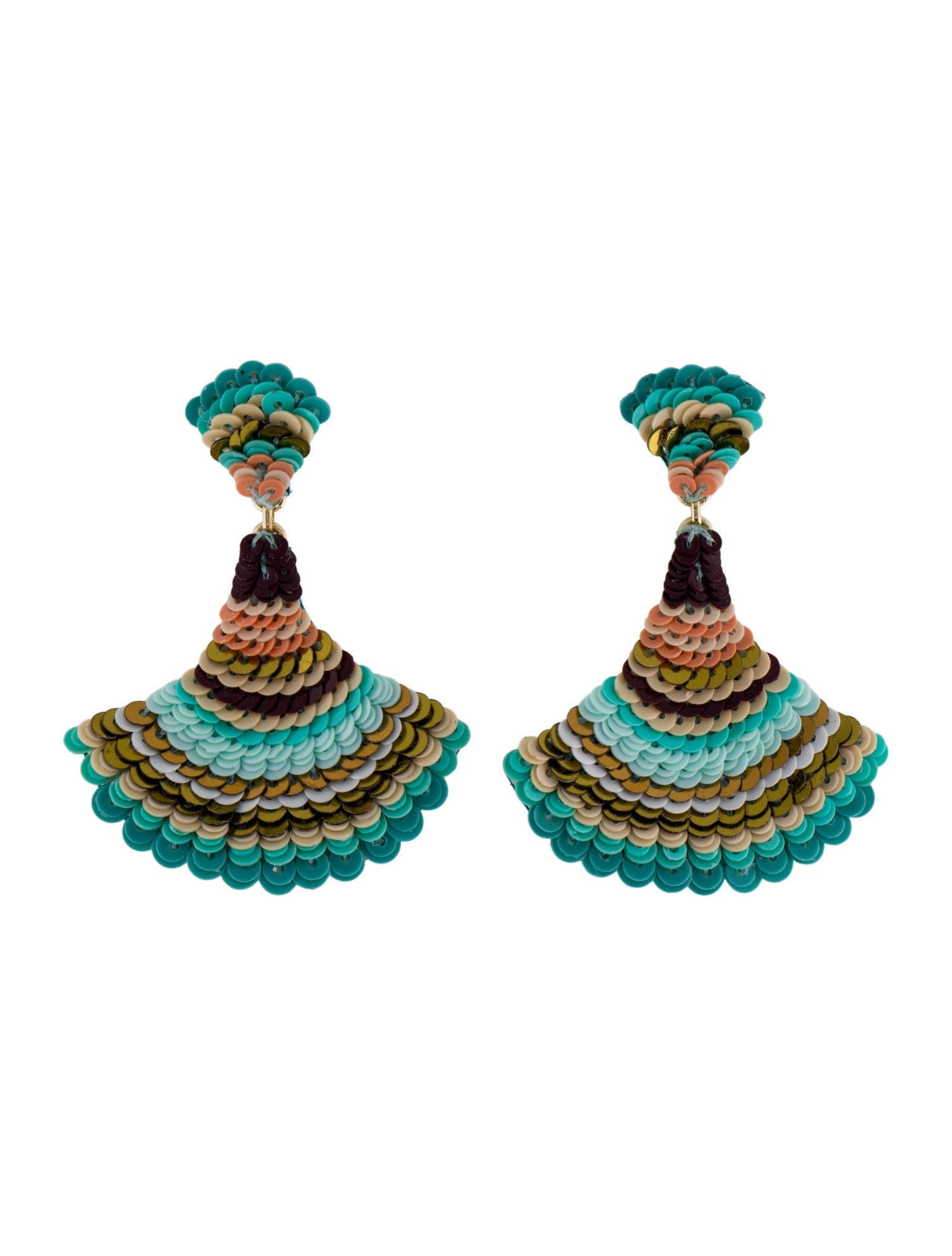 Mignonne Gavigan Sequins & Leather Drop Earrings