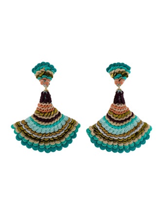 Mignonne Gavigan Sequins & Leather Drop Earrings