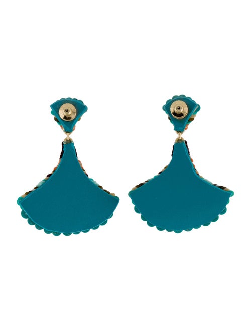 Mignonne Gavigan Sequins & Leather Drop Earrings