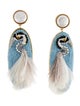 Mignonne Gavigan Crystal & Pearl Harper Heron Drop Earrings