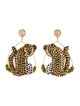 Mignonne Gavigan Bead & Thread Leopard Swing Drop Earrings