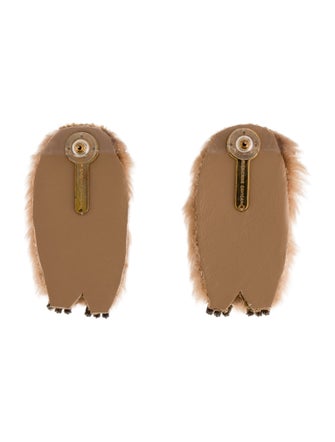 Mignonne Gavigan Embellished Faux Fur Bear Earrings