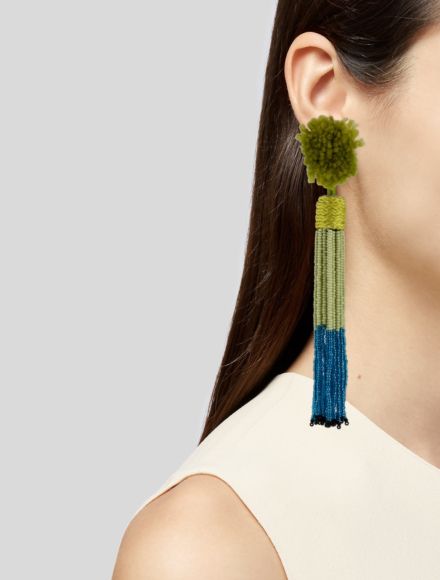 Mignonne Gavigan Bead & Cord "Lana" Drop Tassel Earrings