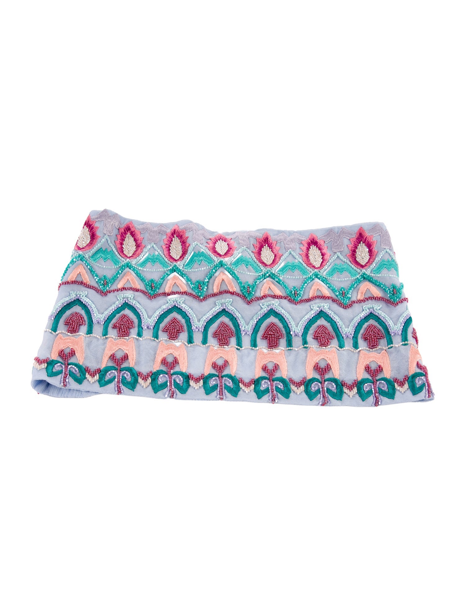 Mignonne Gavigan Beaded Embroidered Mini Scarf