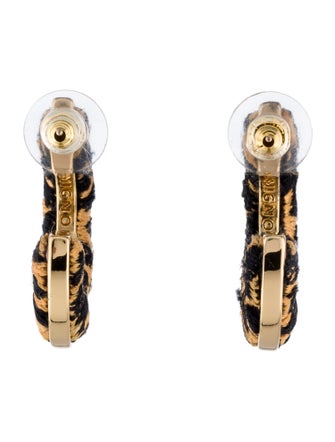 Mignonne Gavigan Thread Mini Leopard Hoop Earrings