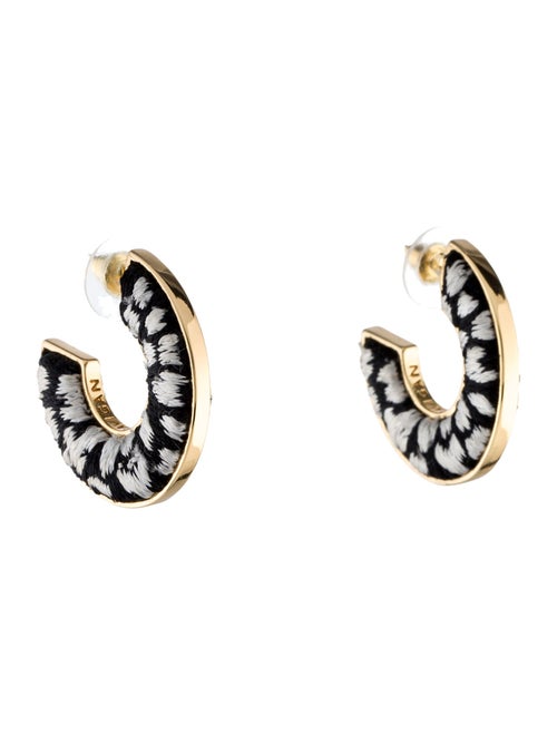 Mignonne Gavigan Thread Leopard Mega Hoop Earrings