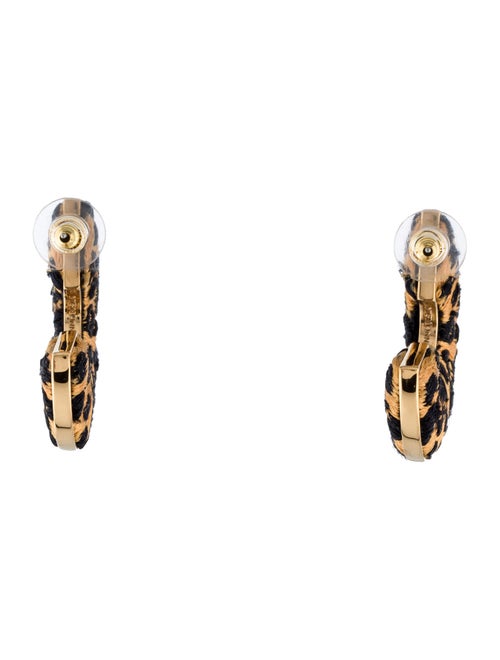 Mignonne Gavigan Thread Mini Leopard Hoop Earrings