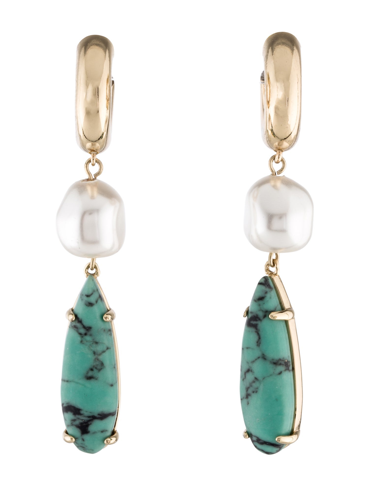 Mignonne Gavigan Faux Pearl & Resin Drop Earrings