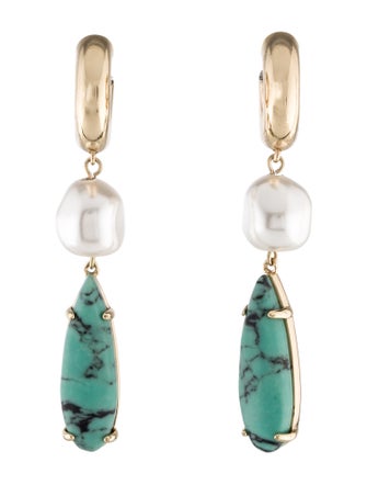 Mignonne Gavigan Faux Pearl & Resin Drop Earrings