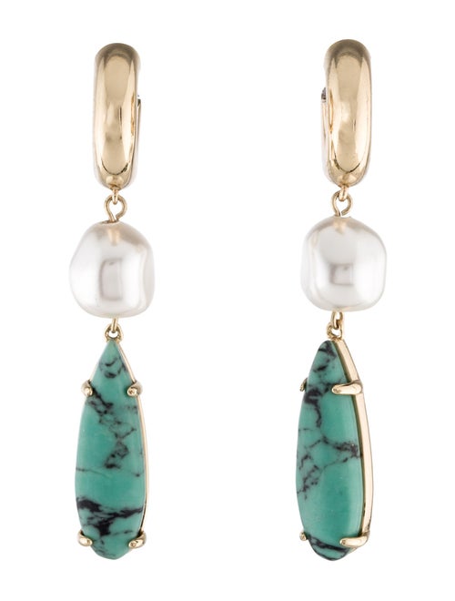 Mignonne Gavigan Faux Pearl & Resin Drop Earrings