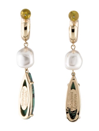 Mignonne Gavigan Faux Pearl & Resin Drop Earrings