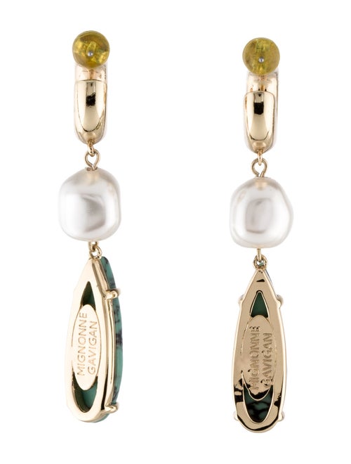 Mignonne Gavigan Faux Pearl & Resin Drop Earrings