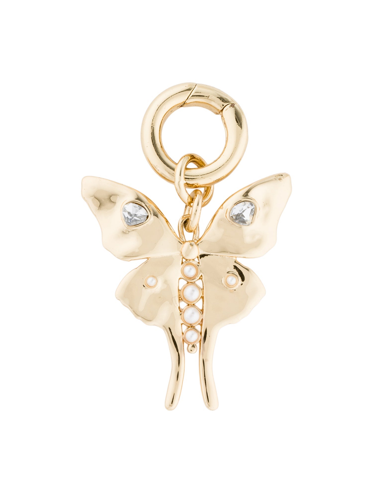 Mignonne Gavigan Faux Pearl & Crystal Charm Pendant