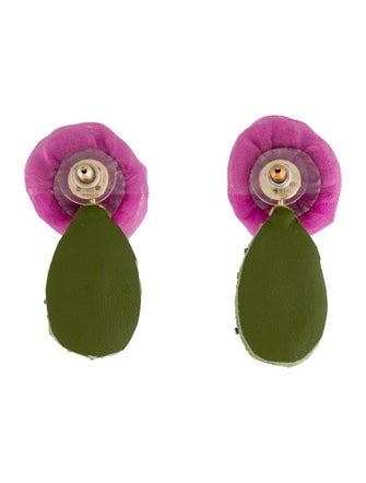 Mignonne Gavigan Beaded Cactus Flower Drop Earrings