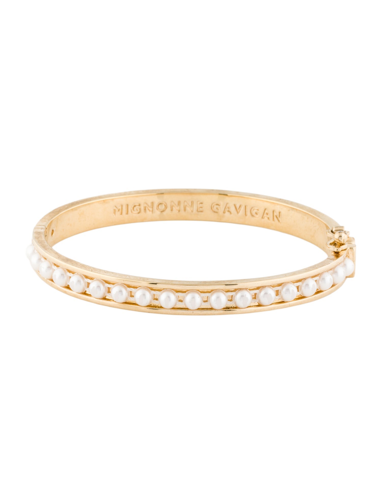 Mignonne Gavigan Faux Pearl Beaded Bangle Bracelet