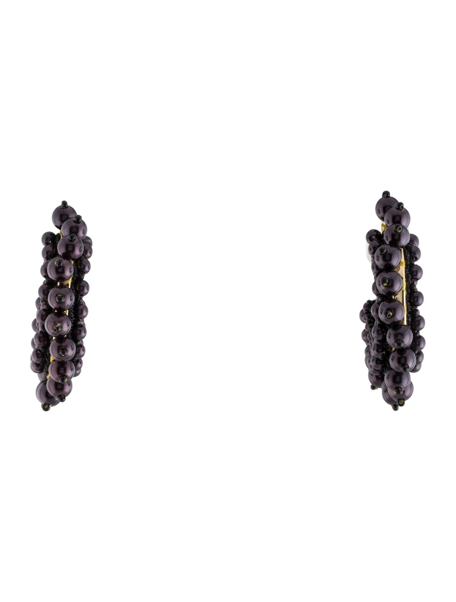 Mignonne Gavigan Faux Pearl & Bead Hoop Earrings