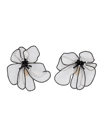 Mignonne Gavigan Mesh & Beaded Floral Stud Earrings