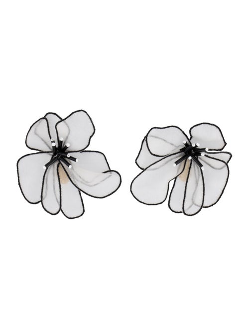Mignonne Gavigan Mesh & Beaded Floral Stud Earrings