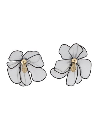 Mignonne Gavigan Mesh & Beaded Floral Stud Earrings