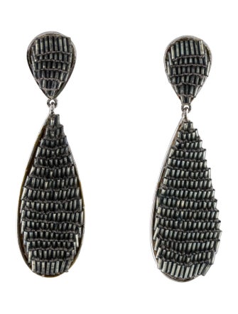 Mignonne Gavigan Glass Paillete Teardrop Drop Earrings
